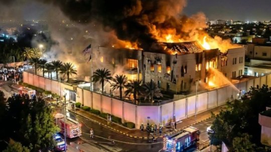 Incendiu la Ambasada SUA din Riad după un atac cu drone. Cartierul diplomatic, zguduit de explozii