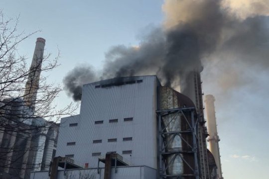 Incendiu la Termocentrala Rovinari în ziua de Paște. Grupul energetic activ a fost oprit
