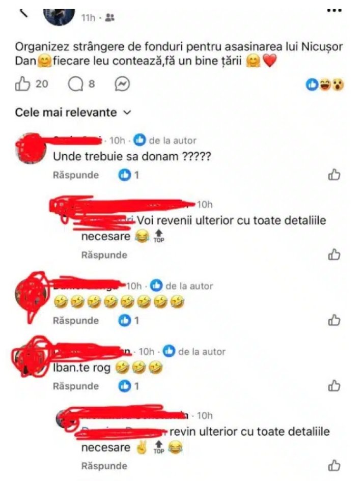 Mesaj de incitare la violență la adresa președintelui Nicușor Dan