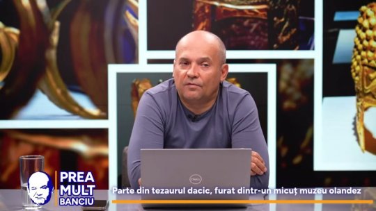 Prea Mult Banciu live pe iAMnews.ro, 2 aprilie, de la 20:00. Radu Banciu comentează recuperarea coifului de la Coțofenești și a celor două brățări dacice furate