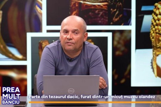Prea Mult Banciu live pe iAMnews.ro, 2 aprilie, de la 20:00. Radu Banciu comentează recuperarea coifului de la Coțofenești și a celor două brățări dacice furate