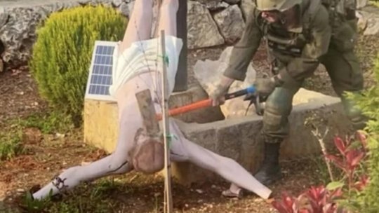 Armata israeliană confirmă că soldatul care lovea statuia lui Iisus este militar IDF