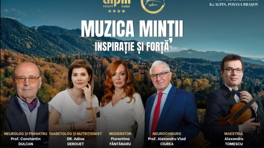Pe 16 mai, ora 16:00, la K2 Alpin – Poiana Brașov, spargem tiparele conferințelor clasice: îmbinăm rigoarea neurochirurgiei, înțelepciunea psihiatriei, nutriția echilibrată și emoția pură a sunetului de Stradivarius!