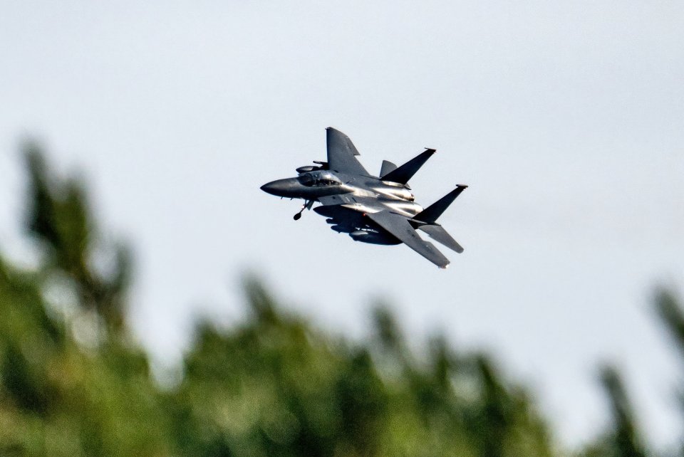 Imagine sugestivă: Avion F-15 american