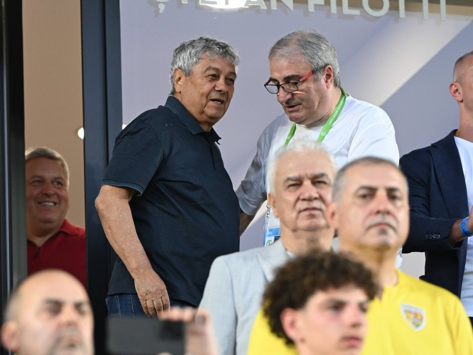 Directorul tehnic al FRF, Mihai Stoichiță, alături de Mircea Lucescu