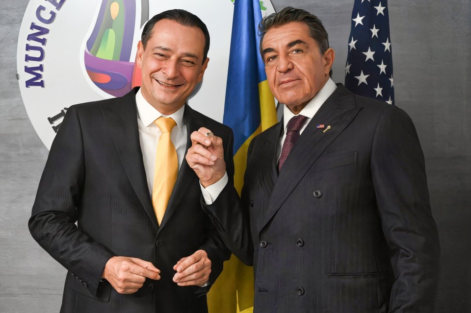 Daniel Băluță, primarul Sectorului 4, alături de trimisul special al SUA pentru parteneriate globale, ambasadorul Paolo Zampolli
