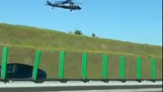 Un tânăr băut a fost urmărit cu elicopterul pe Autostrada Soarelui și oprit când mergea cu mașina spre Vama Veche
