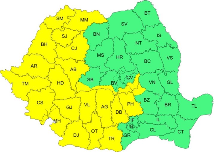 Cod galben de ploi și vijelii