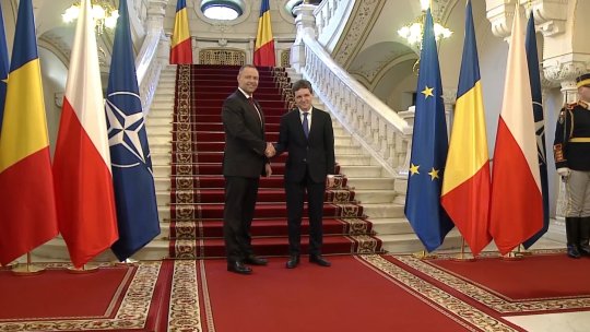 UPDATE | Preşedintele Poloniei a fost primit de Nicușor Dan la Palatul Cotroceni, înaintea Summitului B9