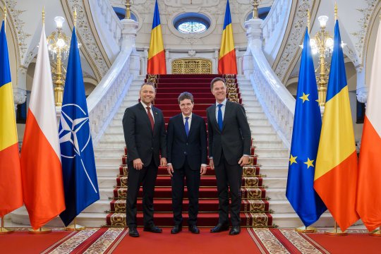 Summitul Formatului București 9, cu tema ”Delivering More for Transatlantic Security", la Palatul Cotroceni. Mark Rutte şi Volodimir Zelenski participă la eveniment