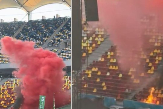 Incendiu pe Arena Națională în timpul concertului lui Max Korzh. Flăcările au izbucnit chiar în debutul spectacolului