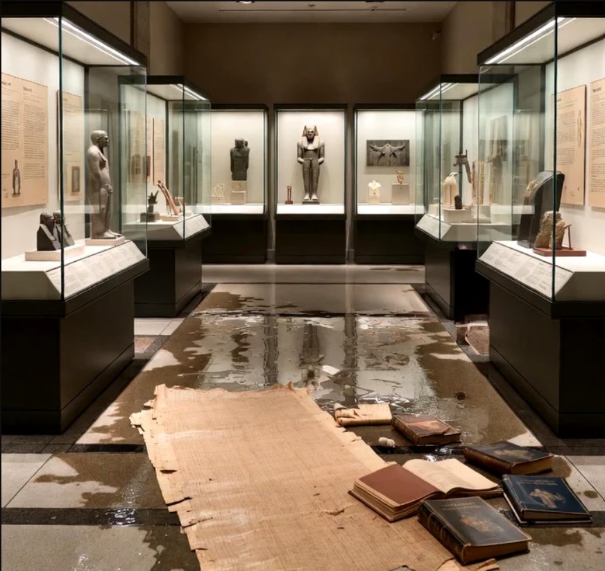 Inundații la Muzeul Luvru