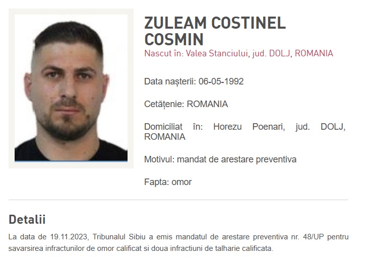 Costinel Cosmin Zuleam, unul dintre criminalii lui Adrian Kreiner, prins în Indonezia