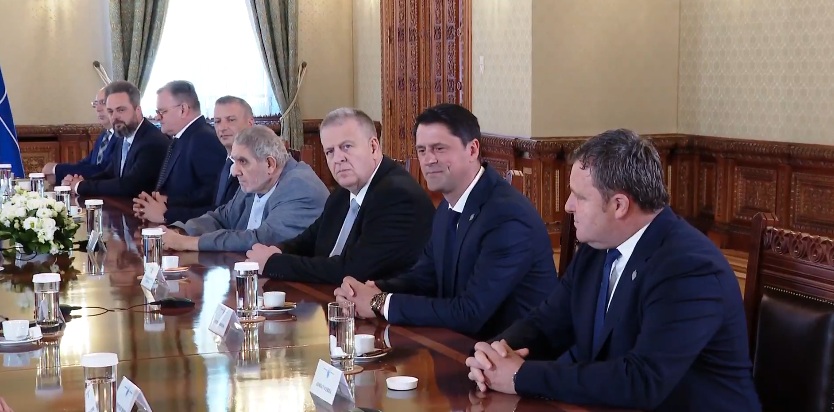 Delegația Grupului Parlamentar al Minorităților Naționale, la consultările cu președintele Nicușor Dan